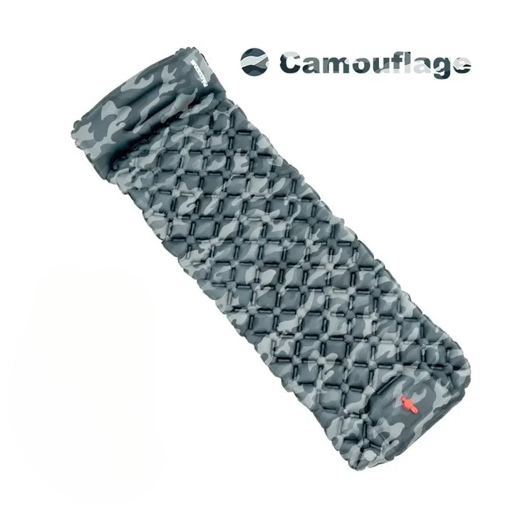 TPU Inflatable Camping Mat With Pillow Cushion, Outdoor Travel Sleeping Mat, Hiking And Mountaineering Self Inflating Mattress