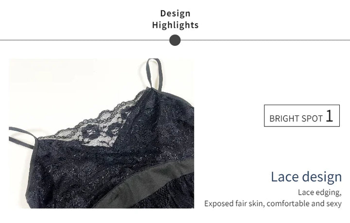 Lingerie for Women Lace Babydoll Nightdress Spaghetti Straps Chemise Nightgown Sexy Sleepwear With G-string
