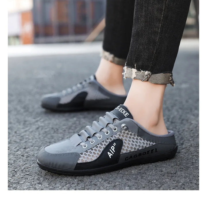 Men's Fashion Soft-soled Half Slippers Men Summer Trendy Bottom Casual Shoes Breathable Slip-on Shoes Sneakers Zapatos De Hombre