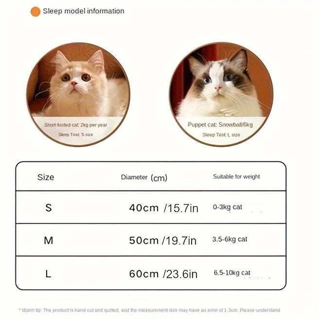 Petal Shaped Pet Bed, Plush Round Dog & Cat Cushion Mat with Knitted Texture, Ultra Soft Warm Nest for Kittens Puppies in Winter