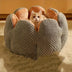 Petal Shaped Pet Bed, Plush Round Dog & Cat Cushion Mat with Knitted Texture, Ultra Soft Warm Nest for Kittens Puppies in Winter