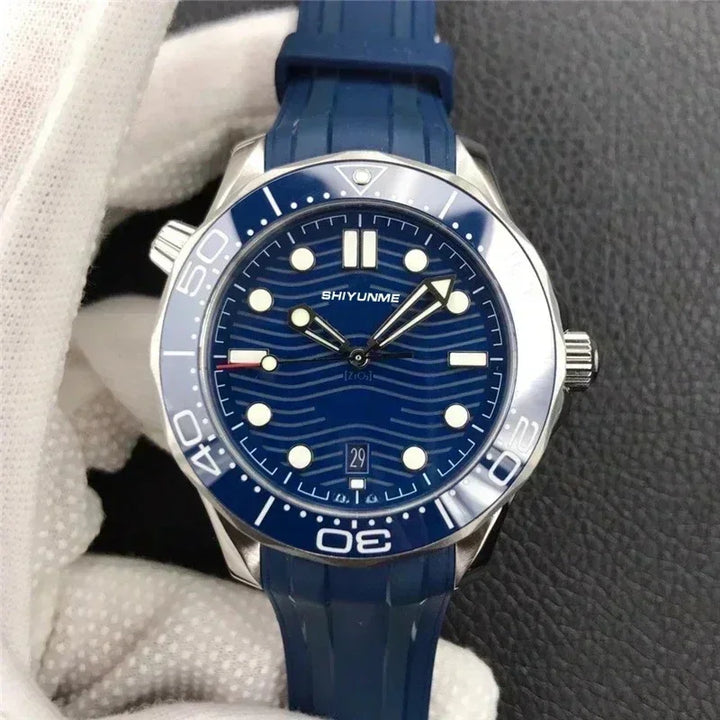 Men's Automatic Mechanical Watch Stainless Steel Black Blue Ceramic Bezel Sapphire Fully Functional World Time 904L