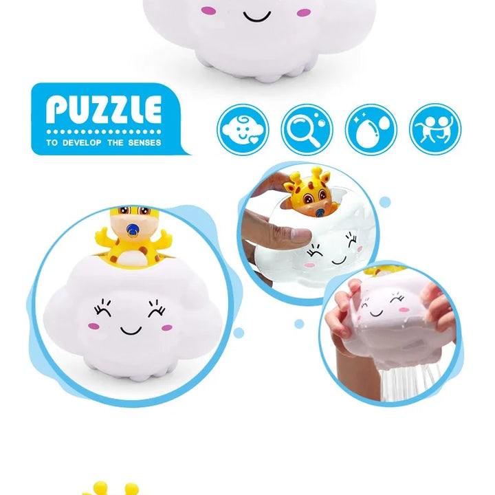 Baby Bath Toy, Bathing Cute Swimming Water Spraying Clouds Shower Bath Toy For Kids Water Playing Toy