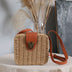 Summer Rattan Straw Bag For Women Woven Handmade Shoulder Bag Small Round Bag Vacation Seasid Beach Bag Shopping Purse bolsa