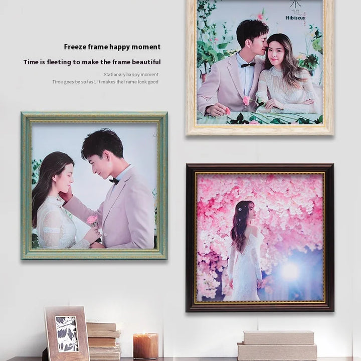 European Square Photo Frame 10 Inch & 12 Inch Decorative Picture Frame Home Decor and Memories, Stylish Artwork Display Frame