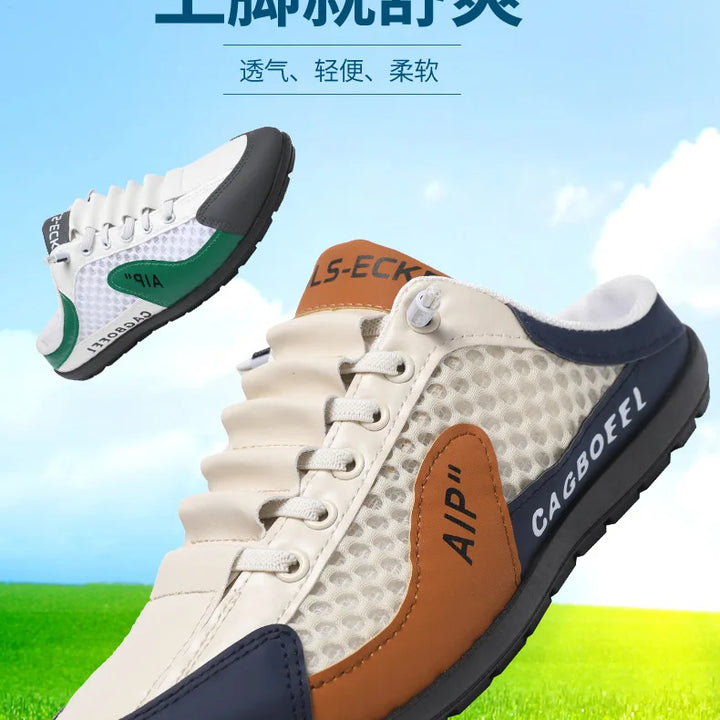 Men's Fashion Soft-soled Half Slippers Men Summer Trendy Bottom Casual Shoes Breathable Slip-on Shoes Sneakers Zapatos De Hombre