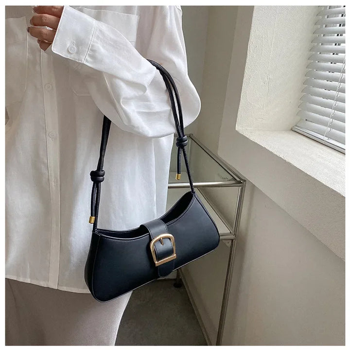 Bolsa de ombro feminina cor sólida popular pequeno saco tendência verão 2025 nova moda crossbody saco textura ombro axilas saco