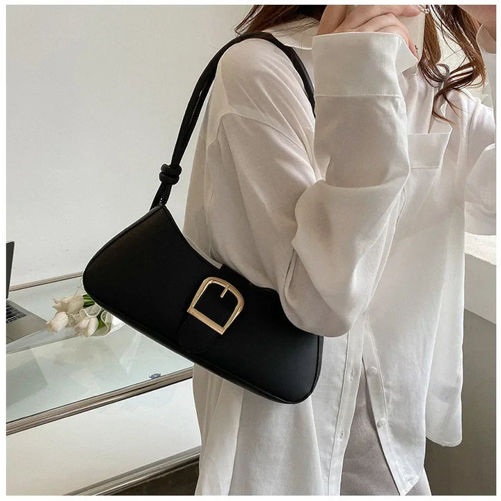 Bolsa de ombro feminina cor sólida popular pequeno saco tendência verão 2025 nova moda crossbody saco textura ombro axilas saco