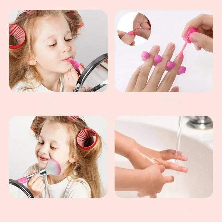Kid Make Up Set Beauty Toy Cosmetics Playing Box Princess Makeup Girl Toy Play Set Lipstick Eye Shadow Safety Nontoxic Girl Gift