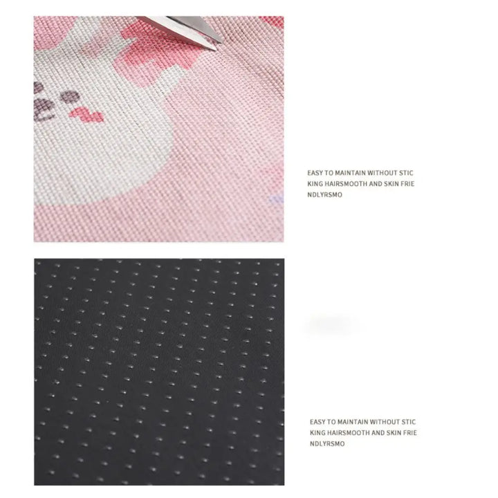 Cute Cartoon Pattern Cooling Pet Mat Ice Silk Breathable Anti-Slip Pet Pad Washable Scratch Resistant Dog Mat Summer Use
