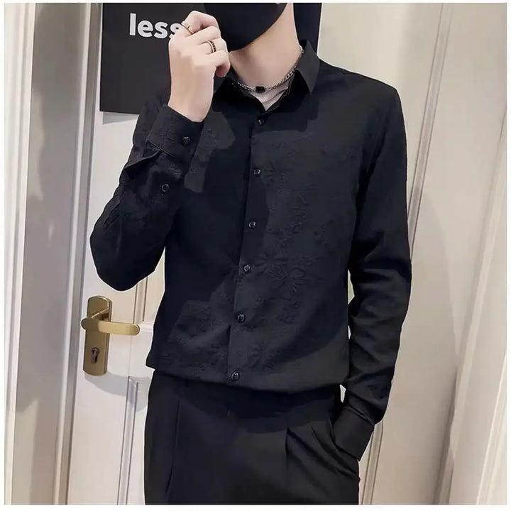 Shirts And Blouses For Men White Man Tops Plain Graphic Floral Clothing Korean Style Designer Fashion S Elegant Cheap Brand Cool