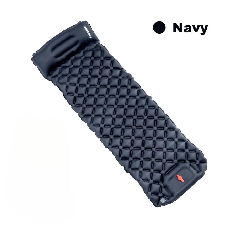 TPU Inflatable Camping Mat With Pillow Cushion, Outdoor Travel Sleeping Mat, Hiking And Mountaineering Self Inflating Mattress