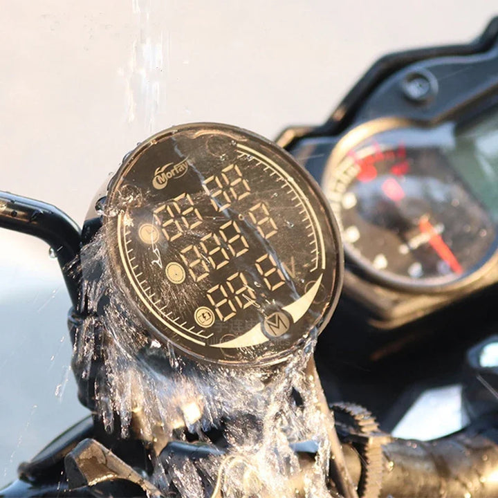 Digital Motorcycle Electronic Clock DC 9V-24V Digital Time Clock + Water Thermometer +Voltage Voltmeter Motorcycle Time Clock