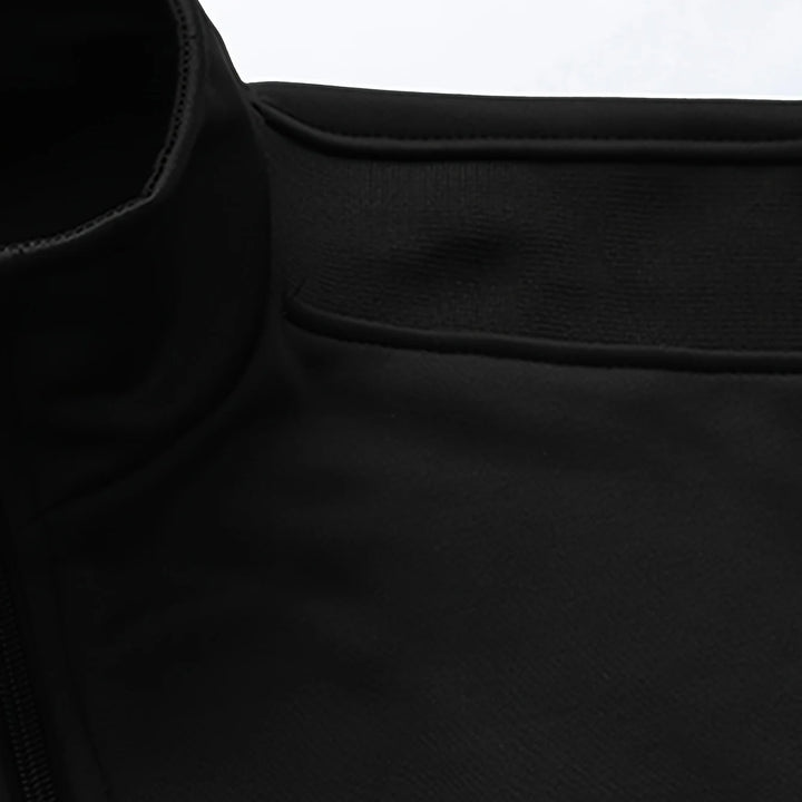 Men's sportswear suit; Autumn fashion stand-upEmbroidered Zipper Jacket; Men's sports pants; fashion running fitness leisure sui