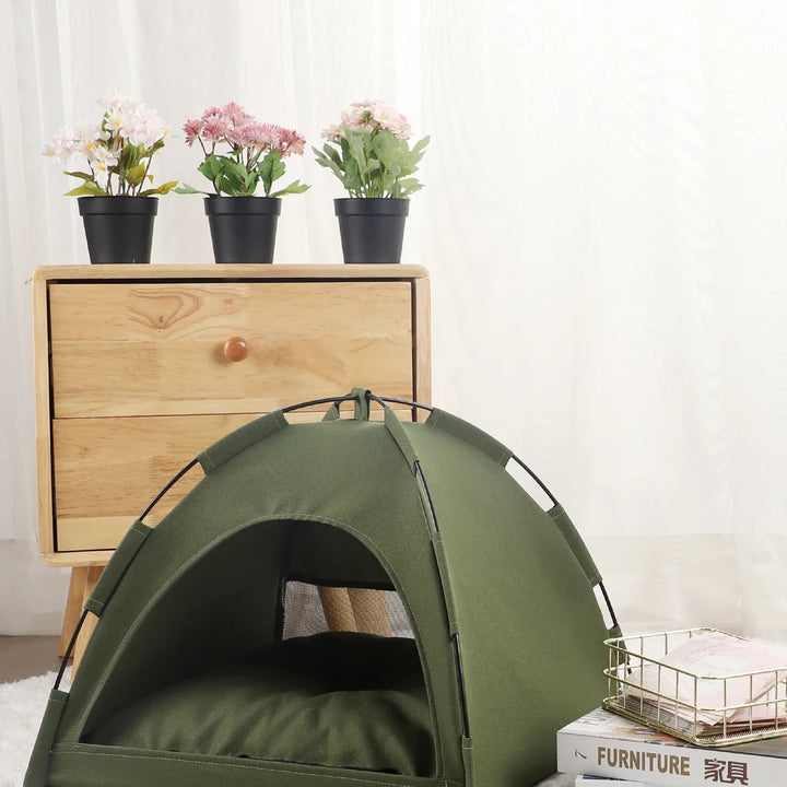 Pet Tent Bed Cats House Supplies Products Accessories Warm Cushions Furniture Sofa Basket Beds Winter Clamshell Kitten Tents Cat