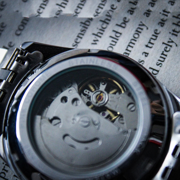 Branded Mechanical Wristwatch Steel Watchband Crystal Index Automatic Movement Watch  Metal Bracelet Luxury Timepieces