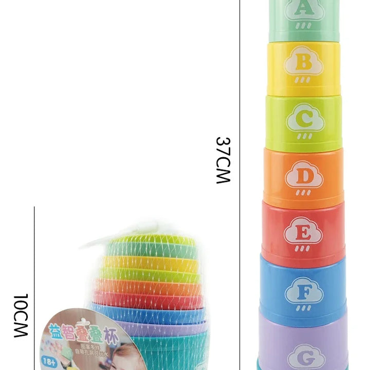 Kid Brain Response Battle Fold Cup Hand Speed Competition Fold Cup Baby Stack Game Early Education Puzzle Train Board Games Toy