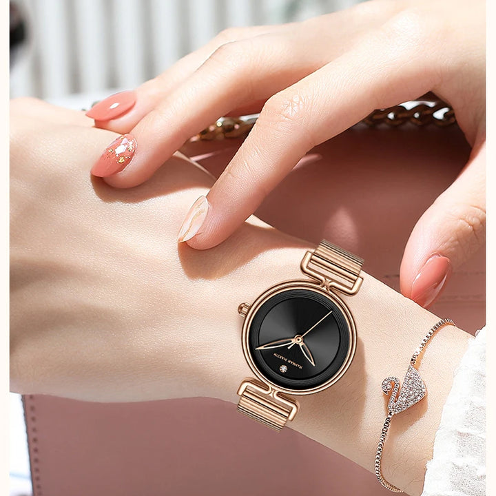 2025 New Women's Watch Top Brand Leisure Fashion 29mm Mini Dial Stainless Steel Mesh Strap Nordic Simple 3Bar Waterproof Watches