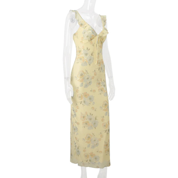 WhereMery Fashion Floral Printed Maxi Dresses Sexy Off Shoulder Backless Halter Long Dress Elegant Autumn Women Evening Vestidos
