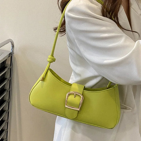 Bolsa de ombro feminina cor sólida popular pequeno saco tendência verão 2025 nova moda crossbody saco textura ombro axilas saco