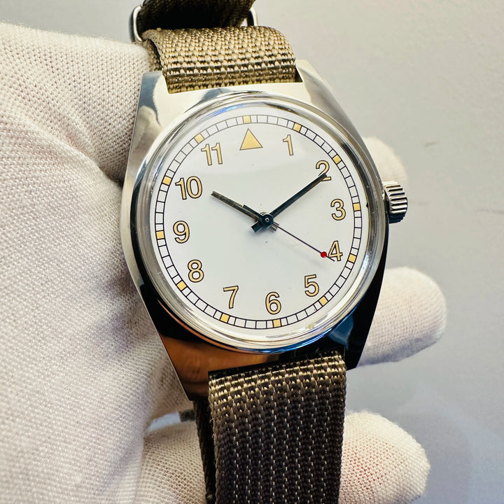 7120 Hand-Wind Mechanical Watch Men 36mm Retro Business Timepiece Classic Simple Couple watch