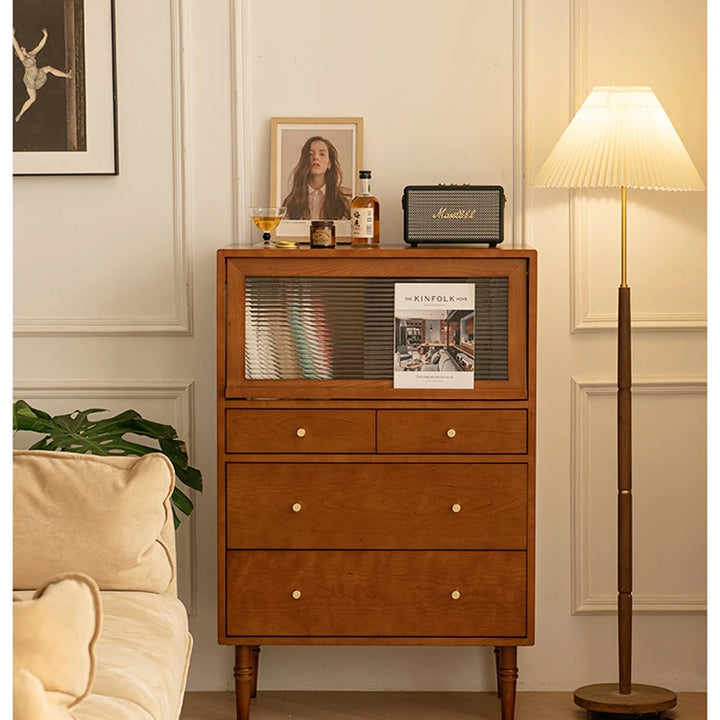 Vintage Aesthetics Living Room Cabinets Simple Elegant Delicacy Unique Storage Cabinet Space Saving Woonkamer Kasten Furniture