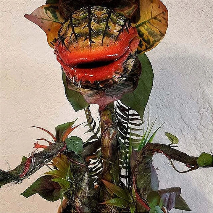 Piranha Flower Ornament Beautifully Durable Unique Whimsical Decorative Resin Sculptures For Carnivorous Plant Lovers Lifelike
