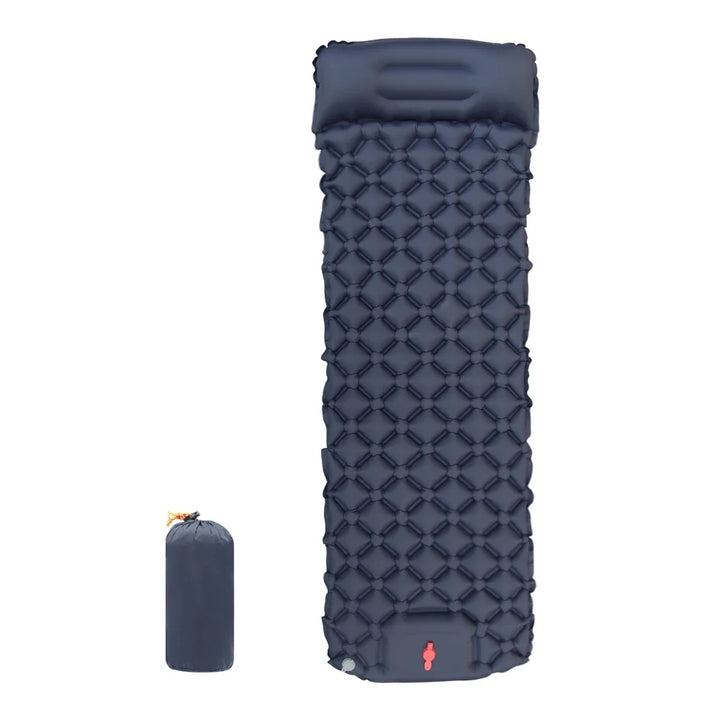 TPU Inflatable Camping Mat With Pillow Cushion, Outdoor Travel Sleeping Mat, Hiking And Mountaineering Self Inflating Mattress