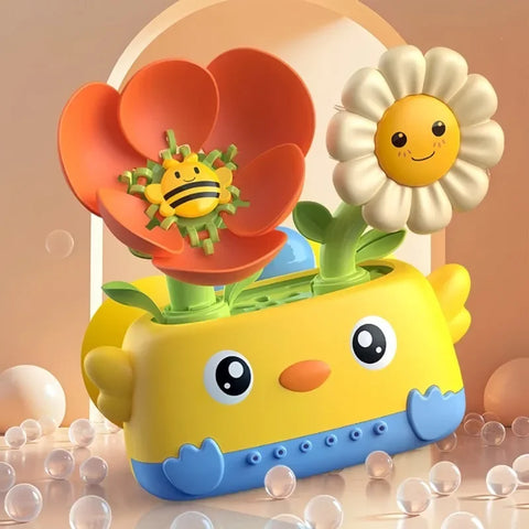 Children's bath toy watering flowers rotating fun water play bath toy bathroom spraying water shower