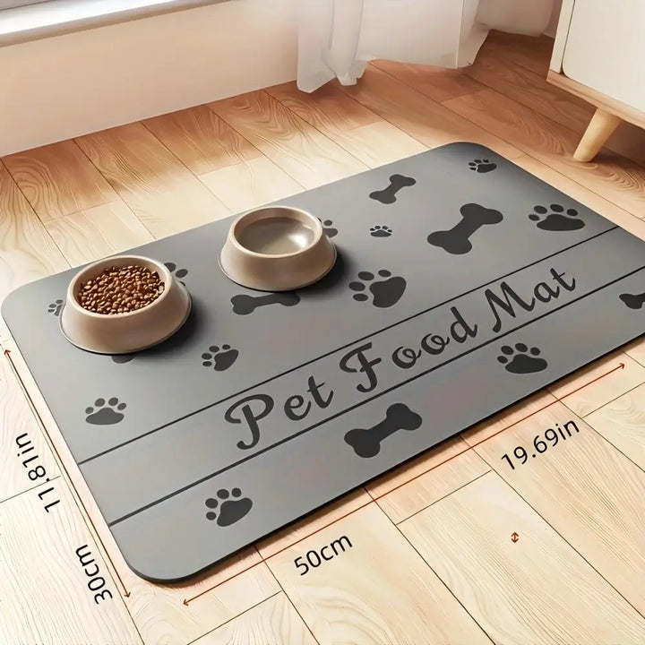 VIKAMA Pet Meal MATS Are Anti-slip, Water-absorbent, Easy to Maintain and Leak-proof. They Are Suitable for Both Dogs and Cats