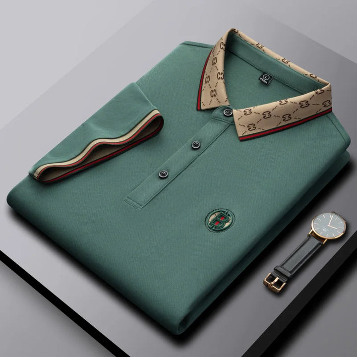 Men's Fashion 2025 Short sleeved Summer Polo Shirt High end Design Exquisite Ice Silk Embroidered Breathable T-shirt