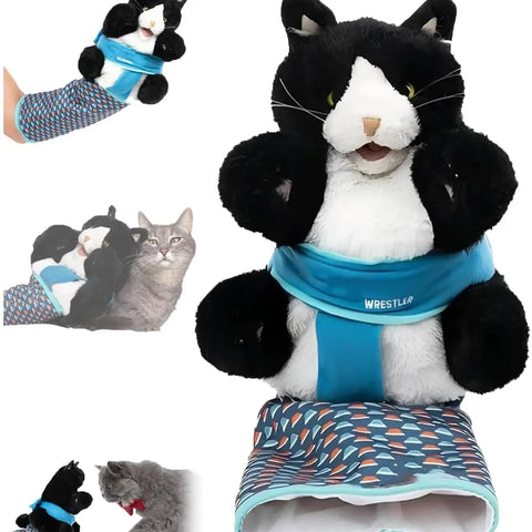 Cats Puppet Wrestler Cat Wrestling Toy Puppet Interactive Hand Puppet with Tough Padding for Safe Play Cat and Dog Toys