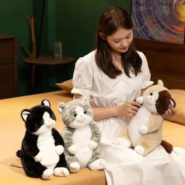 Dog Doll Cat Doll Puppy Plush Doll Cute Simulated Cat And Dog Plush Toy Soft Stuffed Animal Toy Kid Birthday Gift