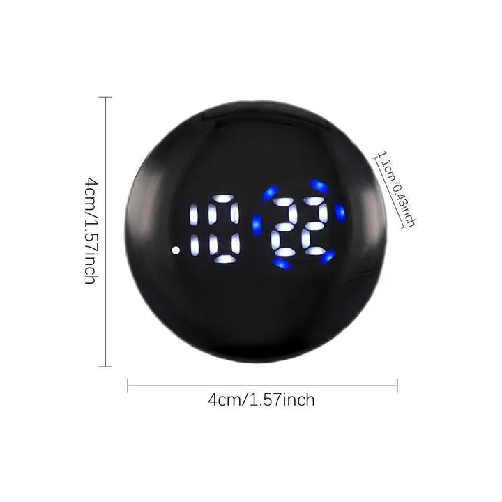 Car Clock Round Automotive Digital Clock Led Luminous Display Automotive Watch For Road Trip Long Travel Mini Digital Clock