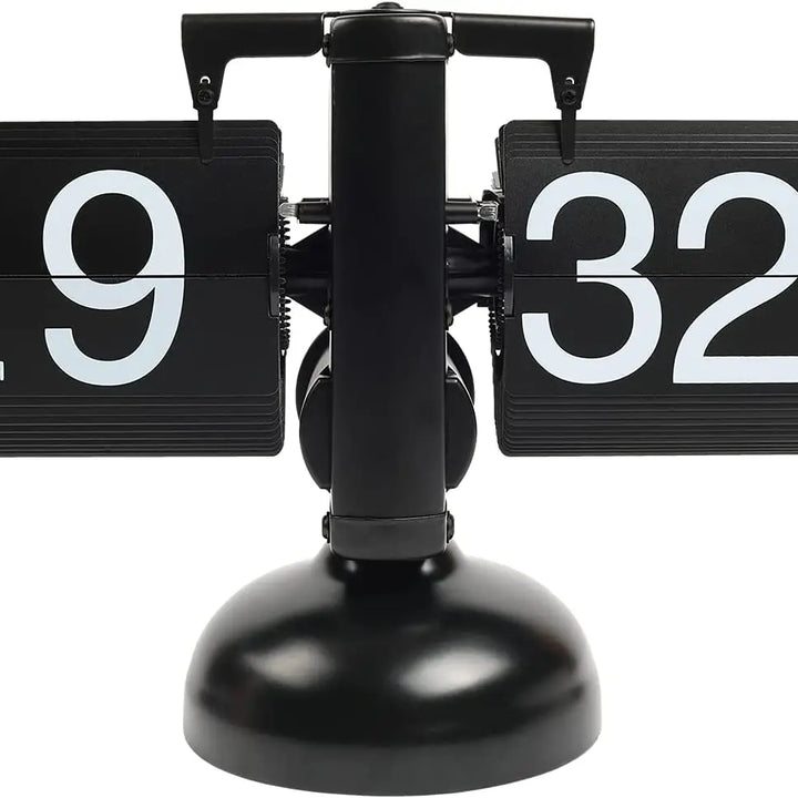 Table Clock Mechanical Automatic Page Turning Clock Retro Decoration Living Room Bedroom Office Desktop Decoration