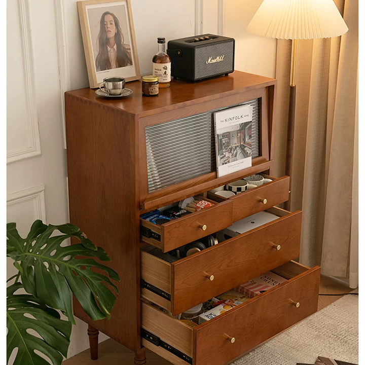 Vintage Aesthetics Living Room Cabinets Simple Elegant Delicacy Unique Storage Cabinet Space Saving Woonkamer Kasten Furniture