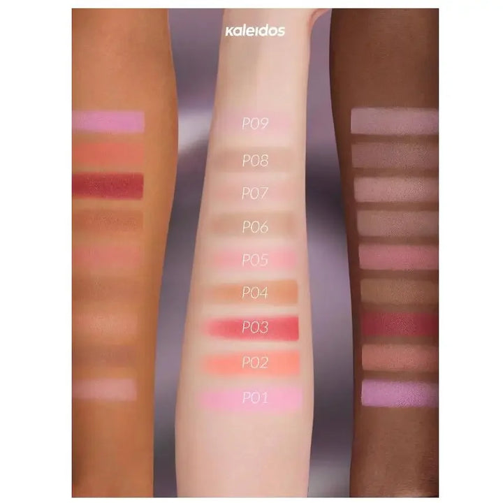 Kaleidos Blush Palette Makeup Waterproof Matte Finish For Cheek Facial Blusher On Vegan Korean Cosmetics Cruelty Free