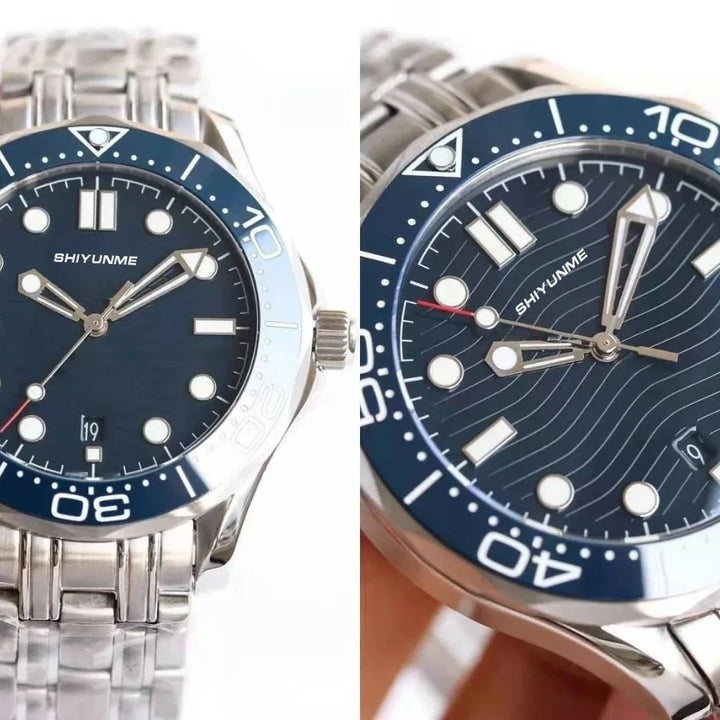 Men's Automatic Mechanical Watch Stainless Steel Black Blue Ceramic Bezel Sapphire Fully Functional World Time 904L