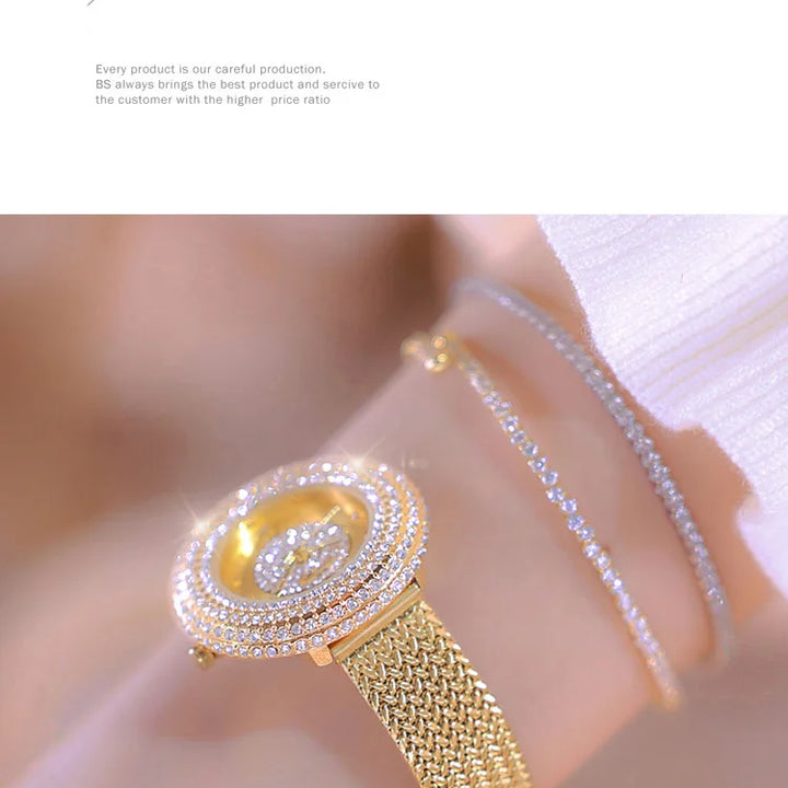 Fashion Luxury Watches For Woman New Vintage Golden Women's Wristwatches Ladies Dress Quartz Clock High Quality Relogio Feminino