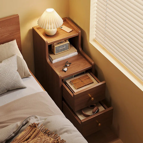 Wood Bedside Table DrawerNightstand Living Room Sturdy Storage Cabinet Bedroom Mesitas De Noche Madera Mesa De Cama Furniture
