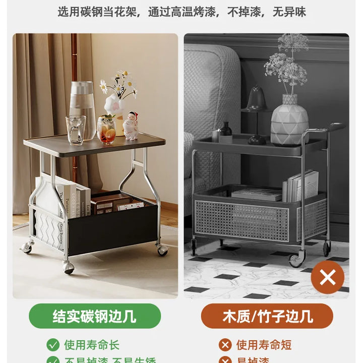 Modern Mobile Side Table Beauty Trendy Exquisite Glamour Coffee Table Luxury Elegant Mesa De Centro Sala Living Room Furniture