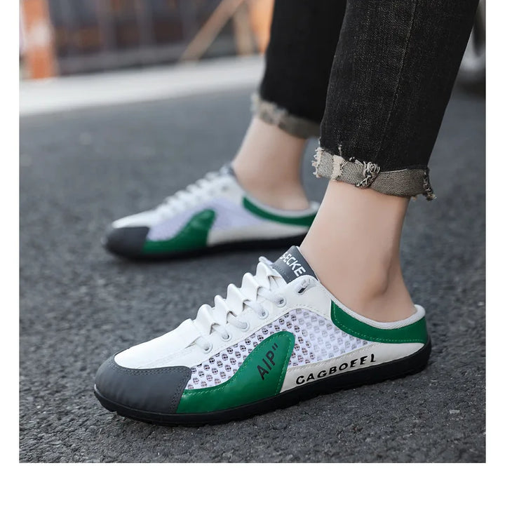 Men's Fashion Soft-soled Half Slippers Men Summer Trendy Bottom Casual Shoes Breathable Slip-on Shoes Sneakers Zapatos De Hombre