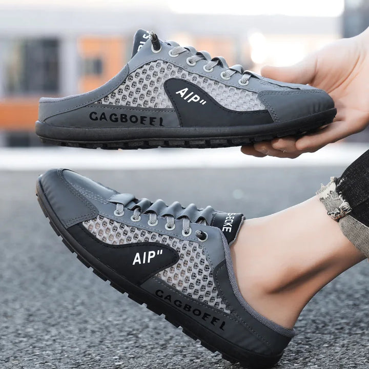 Men's Fashion Soft-soled Half Slippers Men Summer Trendy Bottom Casual Shoes Breathable Slip-on Shoes Sneakers Zapatos De Hombre