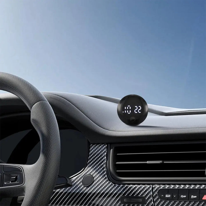 Car Clock Round Automotive Digital Clock Led Luminous Display Automotive Watch For Road Trip Long Travel Mini Digital Clock