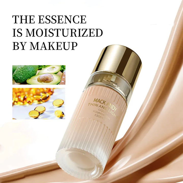 MACKANDY Serum Liquid Foundation Long-lasting Makeup, Full Coverage with Matte Finish, Radiant Formula for All Skin Types Vegan