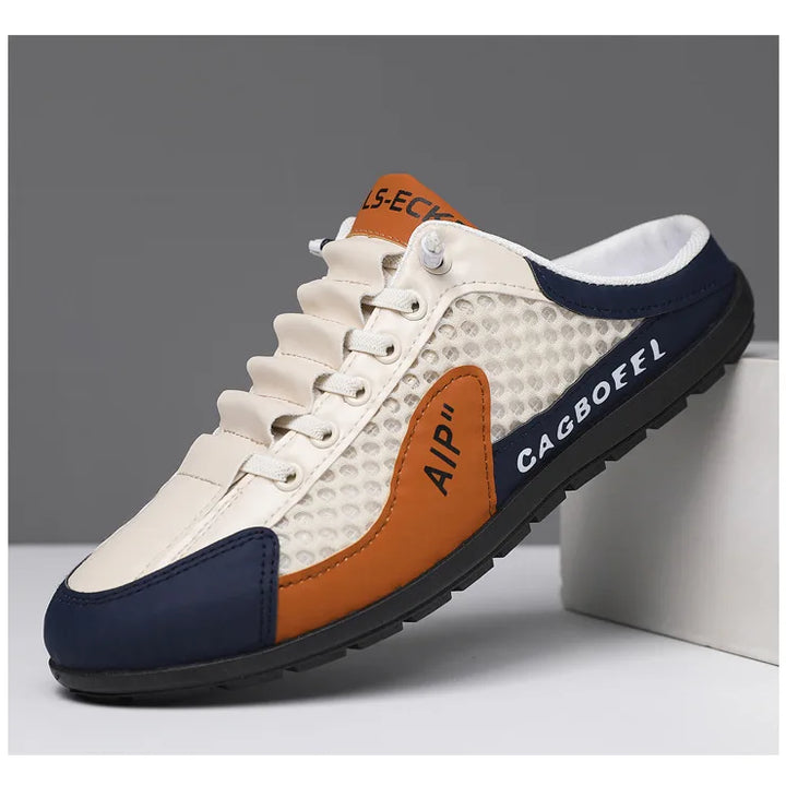 Men's Fashion Soft-soled Half Slippers Men Summer Trendy Bottom Casual Shoes Breathable Slip-on Shoes Sneakers Zapatos De Hombre