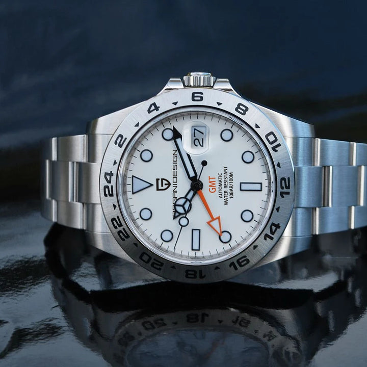 2024 PAGANI Design New Men's Automatic Mechanical Watches GMT Watch 42mm Sapphire Stainless Steel Waterproof Watch Reloj Hombre