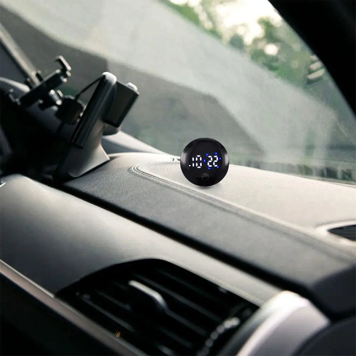 Car Clock Round Automotive Digital Clock Led Luminous Display Automotive Watch For Road Trip Long Travel Mini Digital Clock