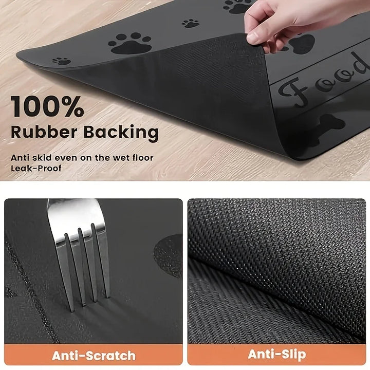 VIKAMA Pet Meal MATS Are Anti-slip, Water-absorbent, Easy to Maintain and Leak-proof. They Are Suitable for Both Dogs and Cats