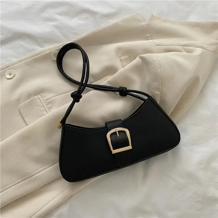 Bolsa de ombro feminina cor sólida popular pequeno saco tendência verão 2025 nova moda crossbody saco textura ombro axilas saco